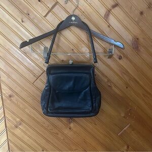 Vintage black leather Margolin purse